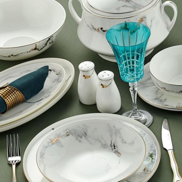 Royal London Bolivia Marble 60 Parça Yemek Takımı - Image 1