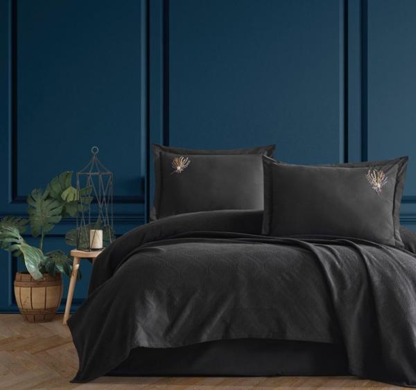 Zebra Casa Sandal Pike Seti Siyah Çift Kişilik - Image 1