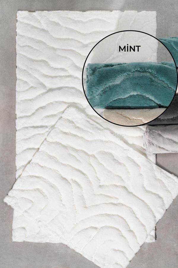 Zebra Casa Zebi Pamuk Paspas Set Mint - Image 1