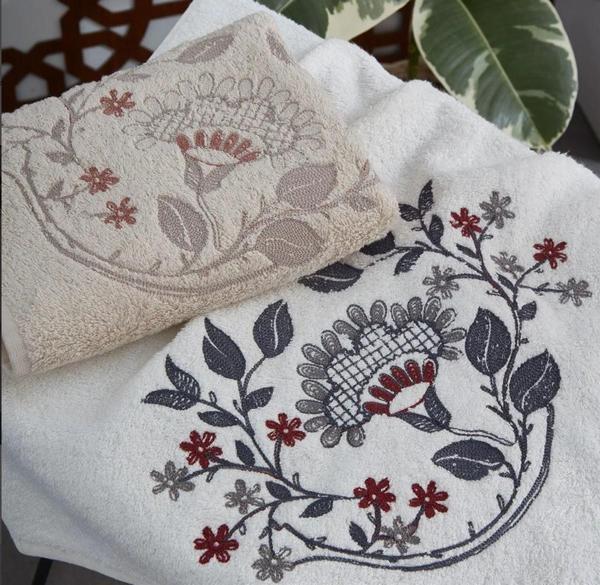 Nazik Home Vanessa Havlu Bordo / İndigo 50X90 - Image 1