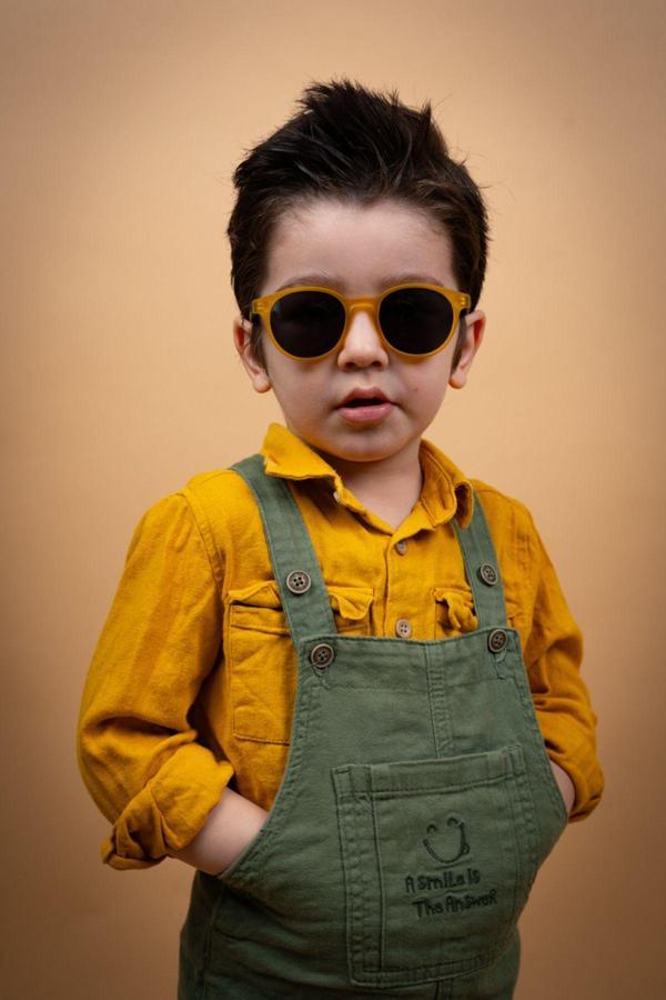 Focus On Eyewear Unisex Polarize Çocuk Güneş Gözlüğü | Hardal | 3-9 Yaş | Hafif Esnek - Image 1