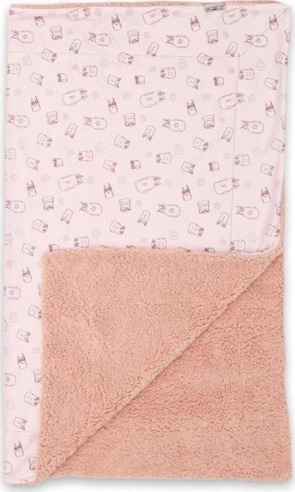 Bebitof Baykuş Desenli Battaniye 95072 Pembe - Image 1