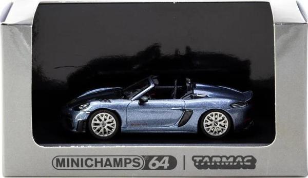 Minichamps X Tarmac Works 1/64 Porsche 718 Spyder RS Vanadium Grey Metallic - COLLAB64 - Image 1