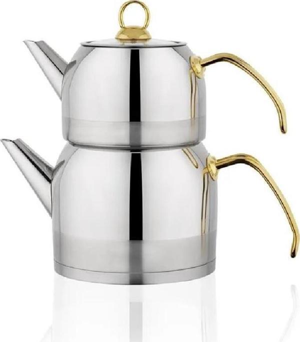 Schafer Ada Çaydanlık Takımı (Küçük Boy) 4 Parça-Gold - Image 1