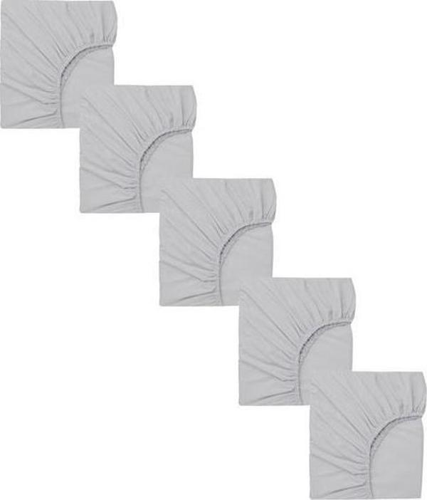 5 Adet 50 x 90 + 10 cm Anne Yanı Lastikli Penye Kumaş Bebek Çarşafı - Image 1