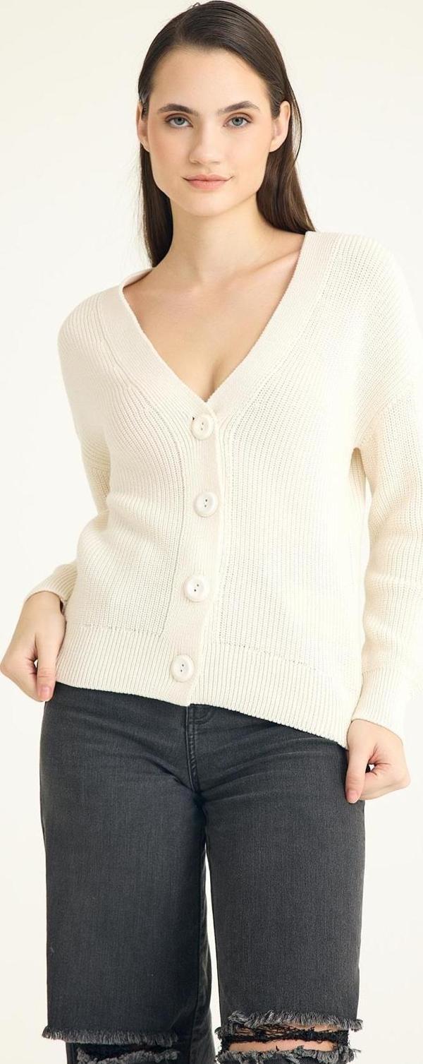 CAMAIEU Düğmeli Kadın Hırka - Image 1