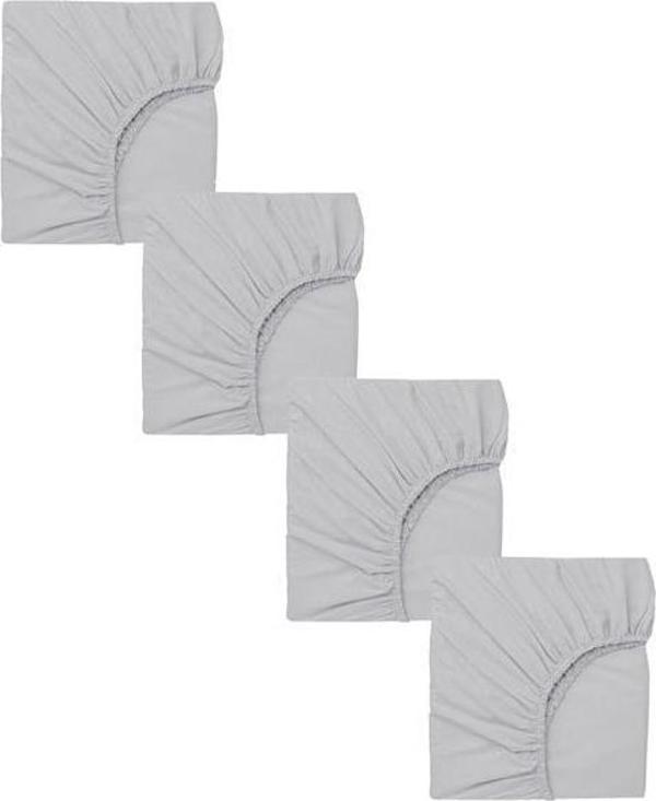 4 Adet 40 x 80 + 10 cm Anne Yanı Lastikli Penye Kumaş Bebek Çarşafı - Image 1