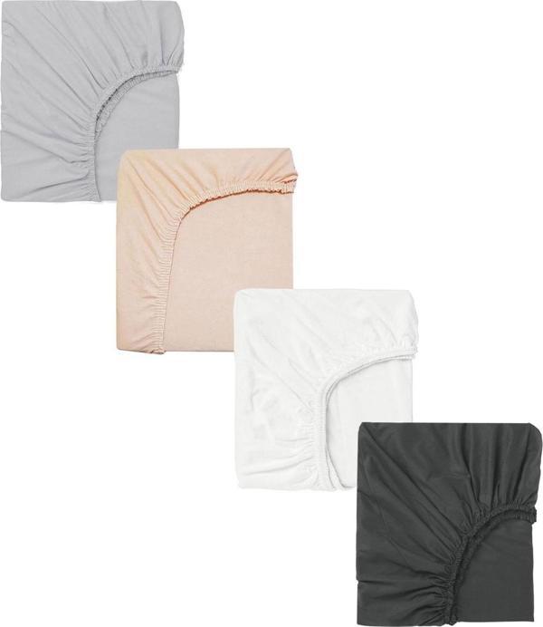 4 Adet Pamuklu ve Lastikli 60 x 120 x 15 cm Penye Bebek Çarşaf - Image 1