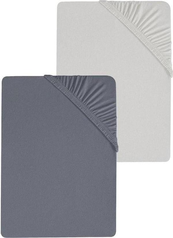 2 Adet Düz Pamuklu Tek Kişilik 150 x 200 cm Lastikli Penye Çarşaf - Image 1