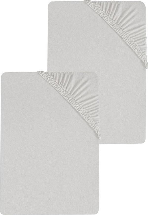 2 Adet Düz Pamuklu Tek Kişilik 120 x 200 x 30 cm Lastikli Penye Çarşaf - Image 1