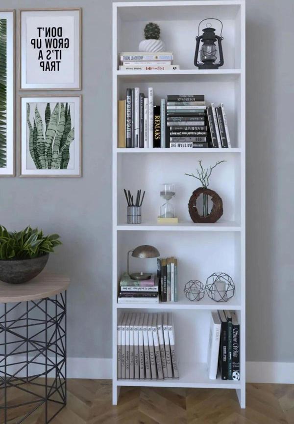 Home Dekorsan Beyaz 5 Raflı Kitaplık - Image 1
