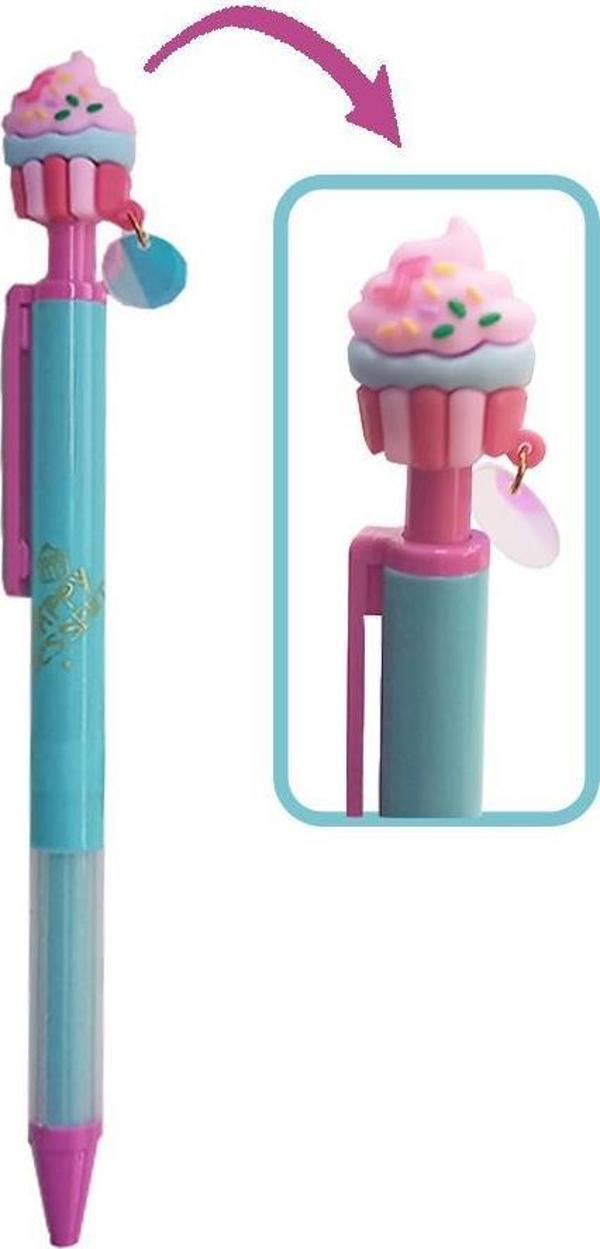 Cupcake Versatil Kalem Mavi 1 Adet Pasta Kapkek Figürlü 0,7 Uçlu Kalem Hediye Kalem Sevimli Kalem - Image 1