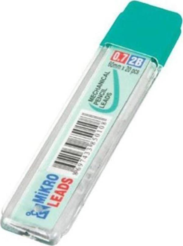 Kalem Ucu 2B 0,7 mm 1 Adet Mekanik Uçlu Otomatik Kurşun Kalem Ucu 2B 60mm x 0,7mm Siyah Uç Kısa - Image 1