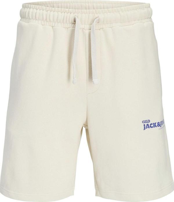 Jack&Jones JPSTGORDON CHARGE PRINT SWEAT SHORTS MID BEJ - Image 1
