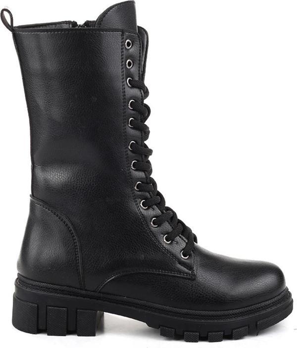 Walkenzo Fermuarlı 4 cm Topuklu Termo Taban Kadın Postal Bot - Image 1
