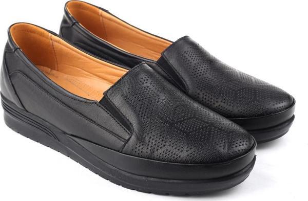 Walkenzo 4112 Kadın Ortopedik Kauçuk Taban Deri Ayakkabı - Image 1
