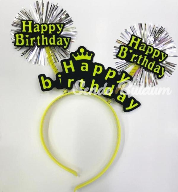 Nessiworld Happy Birthday Neon Renk Doğum Günü Tacı 12 Adet - Image 1