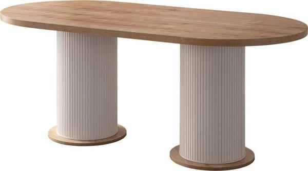 Edsy Home Safir Meşe Oval Masa ( Ayaklar Plastik ) - Image 1