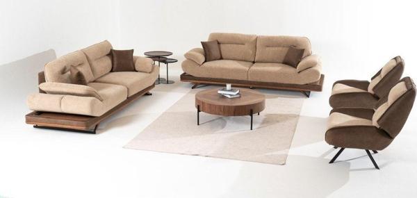 Edsy Home Tokyo Koltuk Takımı 3+3+1 Krem - Image 1