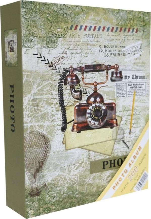 Rabsev RS4602-1 Fotoğraf Albümü 10x15cm 200 Fotoğraf Kapasiteli Telefon Desenli Anı Albümü - Image 1