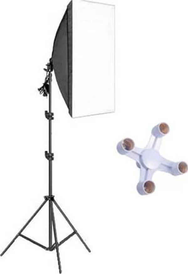 Rabsev Softbox 50x70cm 4 Duylu Sürekli Işık Ürün Video Fotoğraf Çekimleri - Image 1
