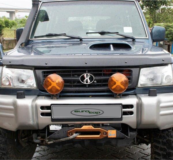 Kayaotoaks Hyundai Galloper Ön Kaput Koruma Rüzgarlığı 3Mm Akrilik (Abs) Parlak Siyah Deflektör 1997-03 - Image 1