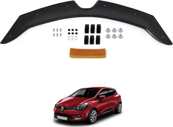Kayaotoaks Renault Clio 4 Ön Kaput Koruma Rüzgarlığı 3Mm Akrilik (Abs) Parlak Siyah Deflektör 2012-2020 - Image 1