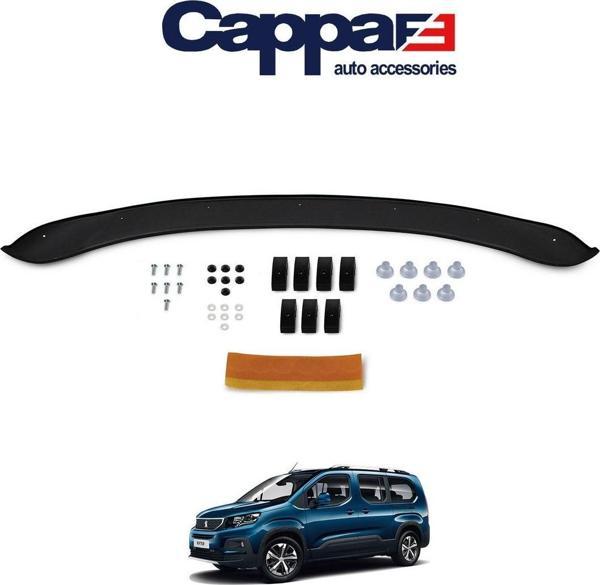 Kayaotoaks Peugeot Rifter Ön Kaput Koruyucu Rüzgarlığı 4Mm Akrilik (Abs) Piano Black 2019 Ve Sonrası - Image 1