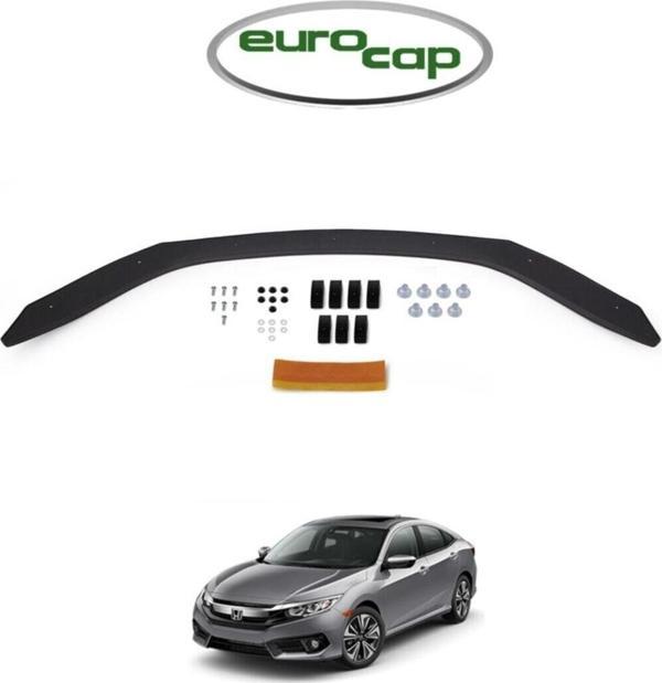 Kayaotoaks Honda Civic 10 Ön Kaput Koruma Rüzgarlığı 3Mm Akrilik (Abs) Parlak Siyah Deflektör 2016-> - Image 1
