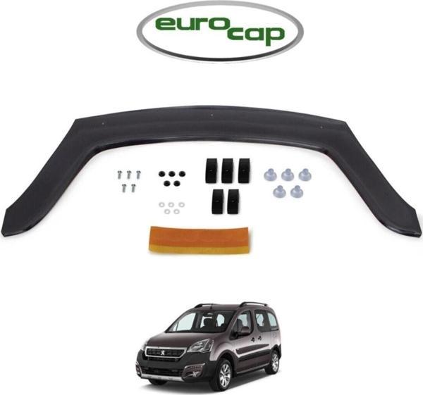 Kayaotoaks Peugeot Partner Ön Kaput Koruma Rüzgarlığı 3Mm Akrilik (Abs) Parlak Siyah Deflektör 2015-18 - Image 1