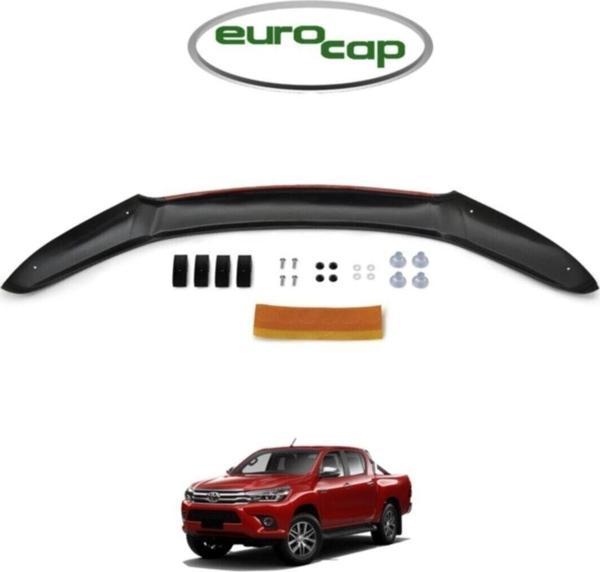 Kayaotoaks Toyota Hilux Ön Kaput Koruma Rüzgarlığı 3Mm Akrilik (Abs) Parlak Siyah Deflektör 2015-2020 - Image 1