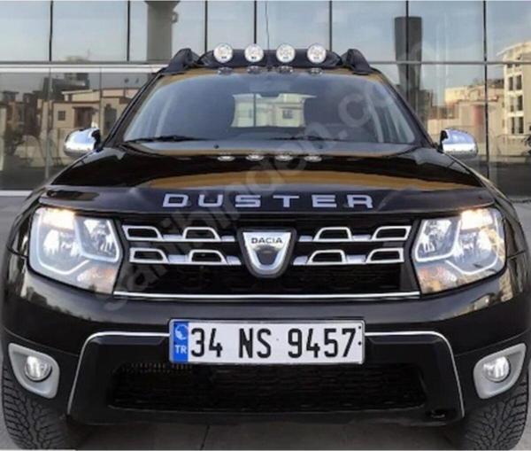Kayaotoaks Dacia Duster Uyumlu Kaput Rüzgarlığı Kaput Koruyucu Parlak Siyah 2009-2017 - Image 1
