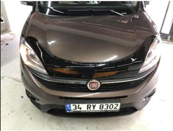 Kayaotoaks Fiat Doblo D4 Kasa 2015 Sonrası Kaput Rüzgarlığı Parlak Siyah - Image 1