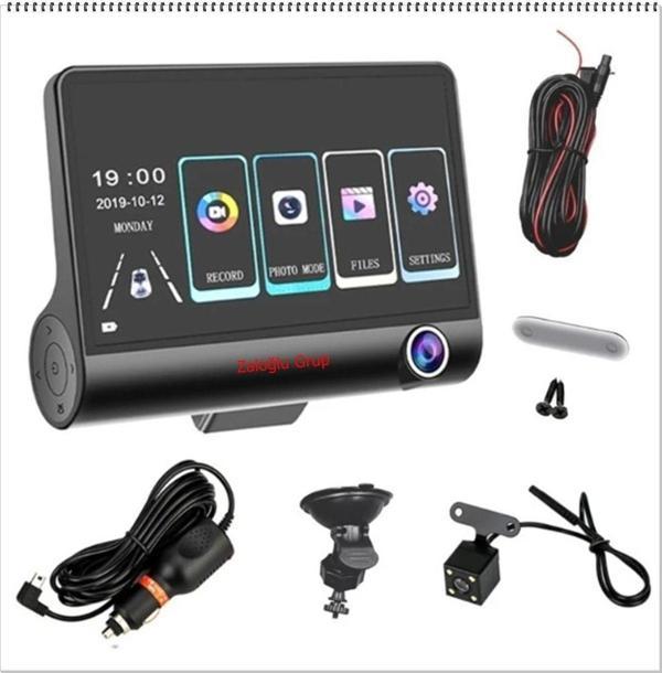 Zaloğlu Grup 32 Gb Hafıza Türkçe Menü 4 İnç Ips Ekran 3 Kamera Araç Kayıt Cihazı 1080P Dvr - Image 1