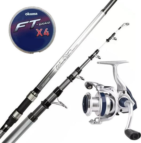 YekOutdoor Okuma Surf Kamışı Olta Seti Okuma Wave Power Tele Surf 4.20 cm 100-200 gr 5 Parça Surf Kamışı&Okuma ARIA-5000 - Image 1