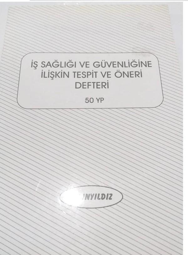 Altınyıldız Otokopili İşçi Sağlığı Tespit ve Öneri Defteri Karton Kapak Otö-509 - Image 1