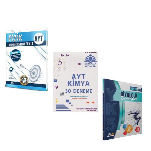 Bilgi Sarmal AYT Fizik Çöz Kazan AYT Kimya ve Hız Renk Biyoloji Deneme Seti 3 Kitap - Hız ve Renk Yayınları - Image 1