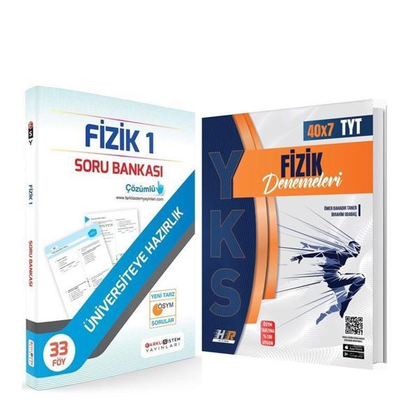 Farklı Sistem TYT Fizik Soru Bankası ve Hız Renk Deneme Seti 2 Kitap - Hız ve Renk Yayınları - Image 1