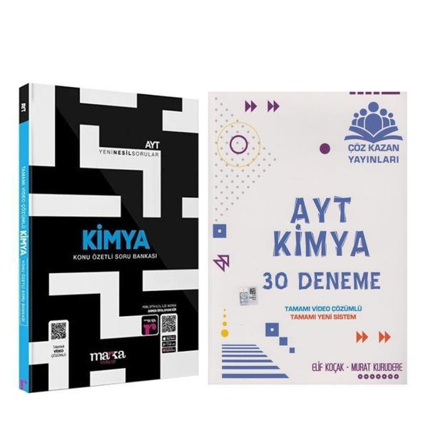 Marka Yayınları AYT Kimya Konu Özetli Soru Bankası ve Çöz Kazan Deneme Seti 2 Kitap - Marka Yayınları - Image 1