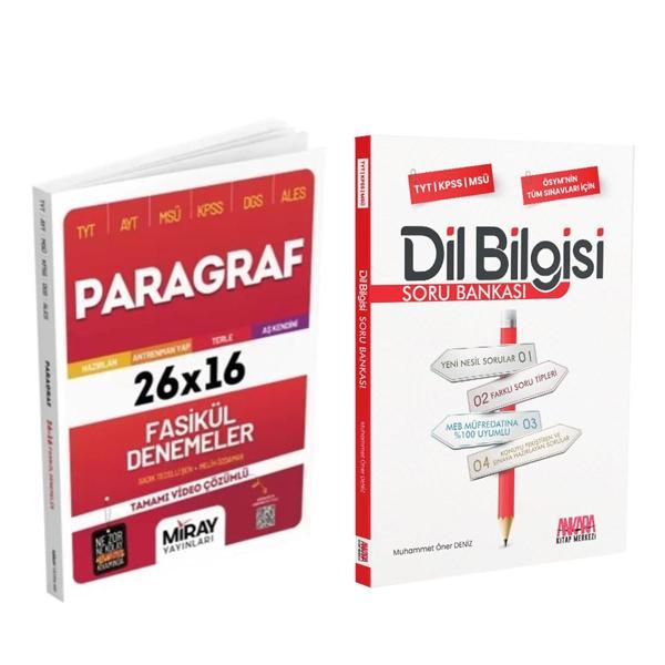 Miray Yayınları TYT AYT MSÜ KPSS DGS Paragraf Deneme ve AKM Dil Bilgisi Soru Bankası Seti 2 Kitap - Miray Yayınları - Image 1