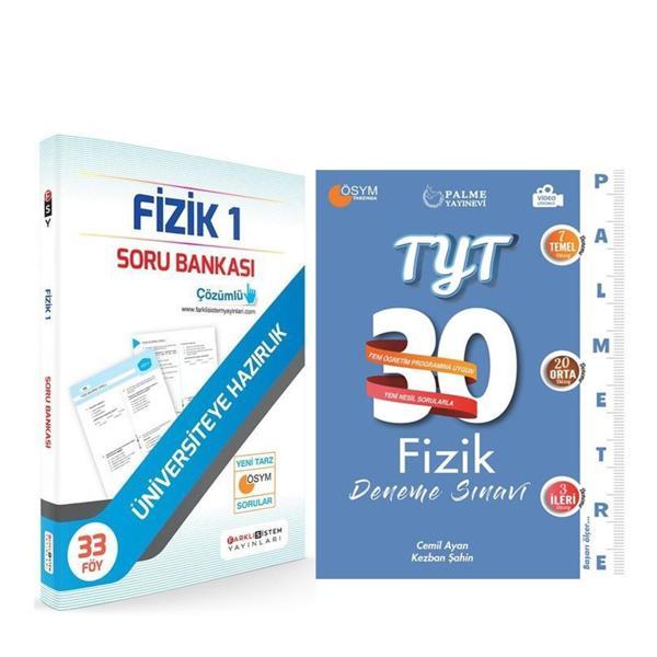 Farklı Sistem TYT Fizik Soru Bankası ve Palme Palmetre Serisi Deneme Seti 2 Kitap - Palme Yayınları - Image 1