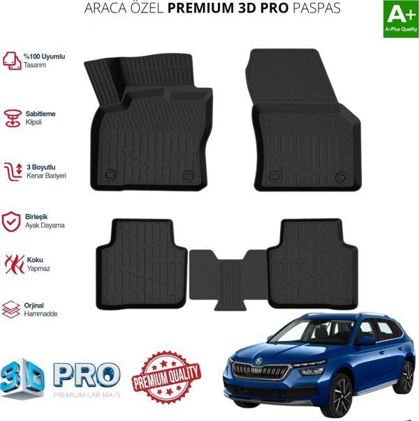 SKODA KAMİQ ARACA ÖZEL 3D PASPAS 2019 2020 2021 2022 2023 2024 2025 - Image 1