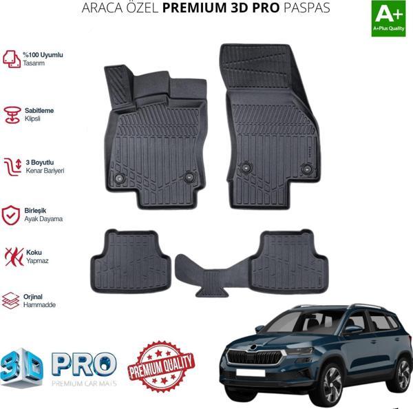SKODA KAROQ ARACA ÖZEL 3D PASPAS 2018 2019 2020 2021 2022 2023 2024 - Image 1