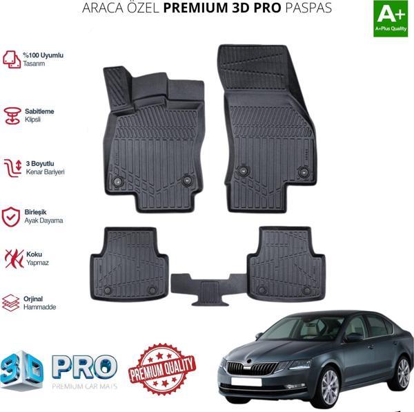 SKODA OCTAVİA ARACA ÖZEL 3D PASPAS 2013 2014 2015 2016 2017 - Image 1