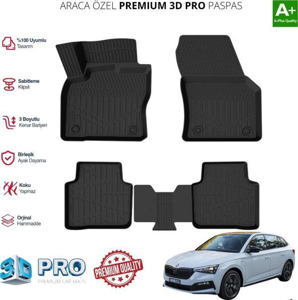 SKODA SCALA ARACA ÖZEL 3D PASPAS 2019 2020 2021 2022 2023 2024  - Image 1
