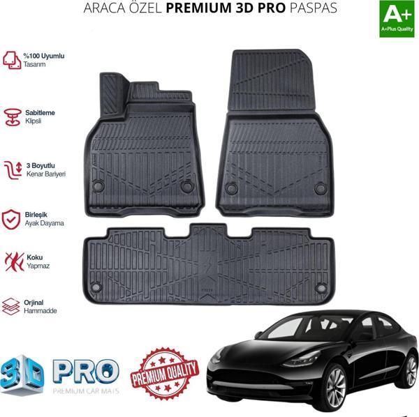 TESLA Y ARACA ÖZEL 3D PASPAS 2019 2020 2021 2022 2023 2024 - Image 1