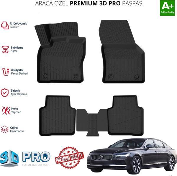 VOLVO S90 PLUG İN ARACA ÖZEL 3D PASPAS 2024 2025 2026 2027 - Image 1