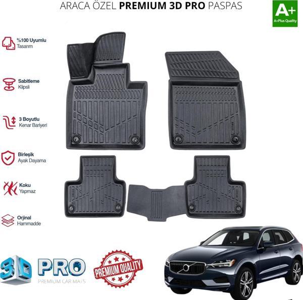 VOLVO XC60 ARACA ÖZEL 3D PASPAS 2017 2018 2019 2020 2021 2022 2024 - Image 1