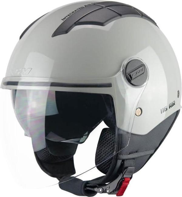 CGM 116A AIR Açık Kask GRİ Uzun Vizör+Güneş Vizörlü -M - Image 1