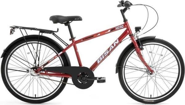 BİSAN HERO-24 ERKEK ŞEHİR BİSİKLETİ 42CM V 26 JANT 3 VİTES METALİK KIRMIZI KIRMIZI - Image 1